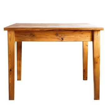 Kitchen Table front view full length isolate on transparency background png