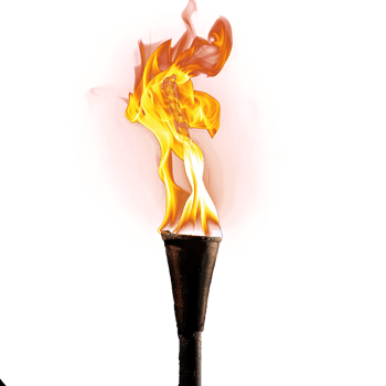 Burning torch on transparency background png
