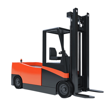3D Reach Trucks logistic side view isolate on transparency background png