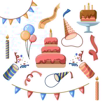 Birthday Party Celebration Element Illustration vector