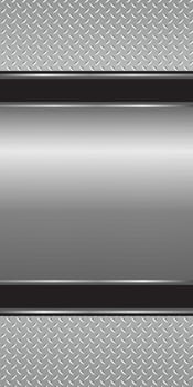 3D polished chrome metallic and shiny diamond plate texture, Vertical silver gray metal background, illustration vector