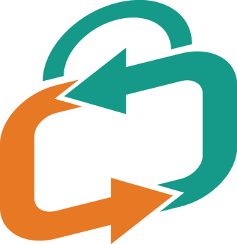 The logo for the company is orange and green png