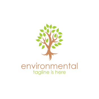 The logo for environmental, with a tree and leaves png
