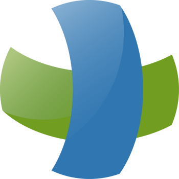 The logo for the company is blue and green png