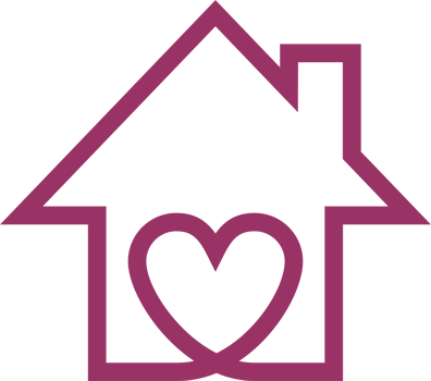A house with a heart in the middle png