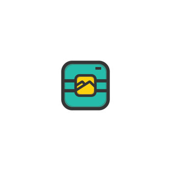 A green and yellow icon of a phone png