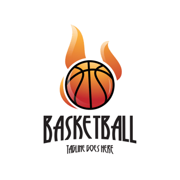 Basketball ball with fire and text on it png