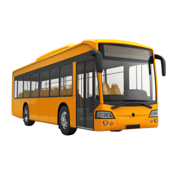 3d City Bus isolate on transparency background png