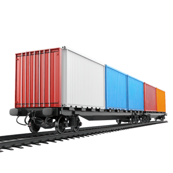 3D Logistic Train side view isolate on transparency background png
