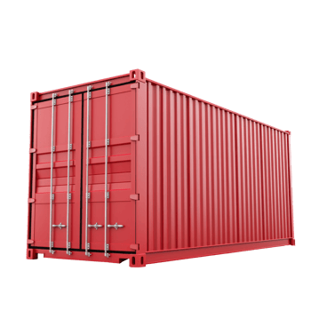 3D Cargo Container side view isolate on transparency background png