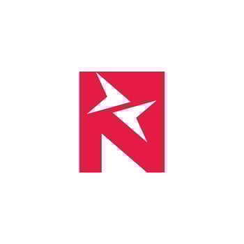 letter n flying arrows simple geometric logo vector