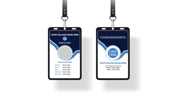 Id card design template for business vector