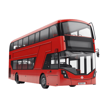 3d Double-Decker Bus isolate on transparency background png