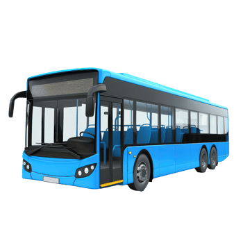 3d City Bus isolate on transparency background png