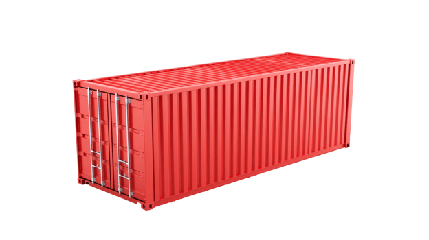 3D Logistic Container isolate on transparency background png