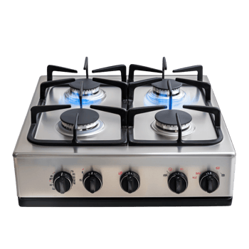 Gas cooker front view isolate on transparency background png