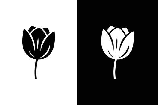 Tulip flower icon. Tulip flower icon silhouette illustration design vector