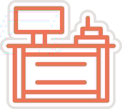 Cash Counter Icon Design Illustration vector