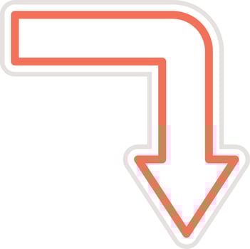 Turn Down Icon Design Illustration vector