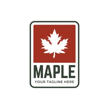 Maple leaf logo design template vector