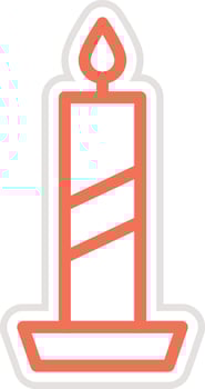 Candle Icon Design Illustration vector