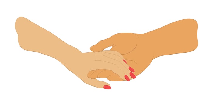 Holding Hand Love vector