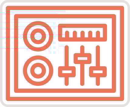 Dj Mixer Icon Design Illustration vector