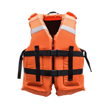 life jacket isolate on transparency background png