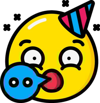 Happy birthday emoji sticker vector