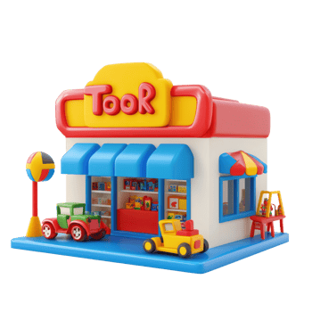 3D Toy Store isolate on transparency background png