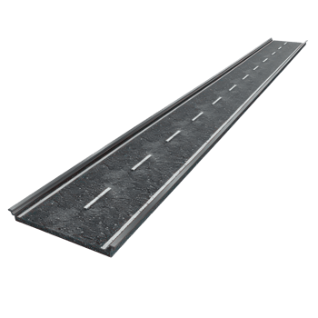 3d asphalt road isolate on transparency background png