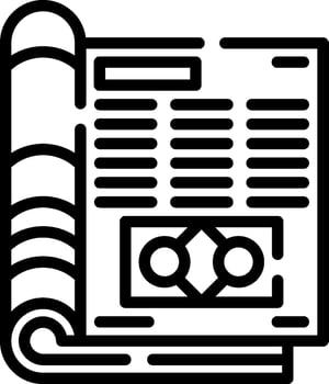 A newspaper with a dollar sign on it vector