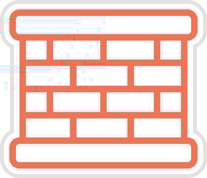 Bricks wall Icon Design Illustration vector