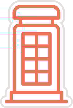 Phone booth Icon Design Illustration vector
