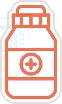 Medicine jar Icon Design Illustration vector