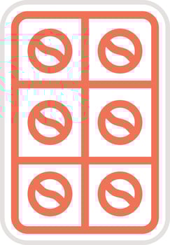 Blister Icon Design Illustration vector