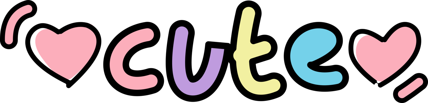 Cute Typography Lettering png