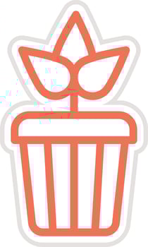 Plant Pot Icon Design Illustration vector
