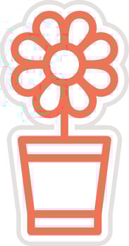 Plant Pot Icon Design Illustration vector