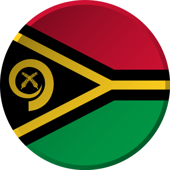 Vanuatu flag with circular concave button design png