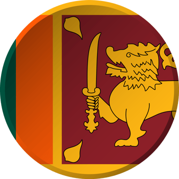 Sri Lanka flag with circular concave button design png