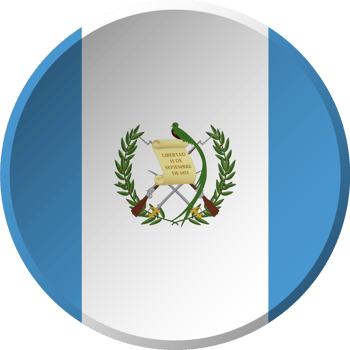 Guatemala flag with circular concave button design png
