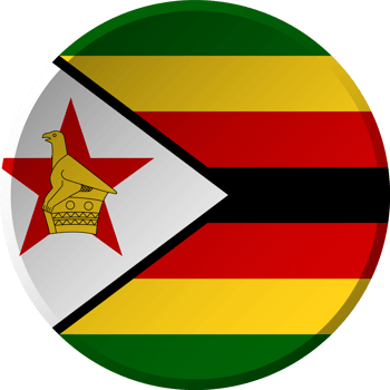 Zimbabwe flag with circular concave button design png