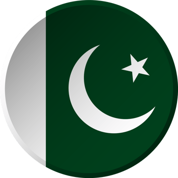 Pakistan flag with circular concave button design png