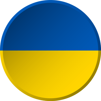 Ukraine flag with circular concave button design png