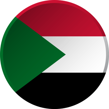 Sudan flag with circular concave button design png