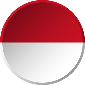 Indonesia flag with circular concave button design png