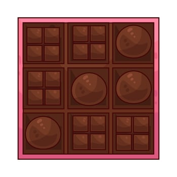 Illustration of chocolate box vector