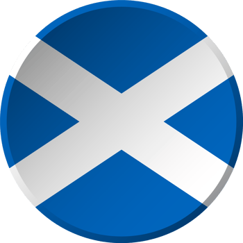 Scotland flag with circular concave button design png