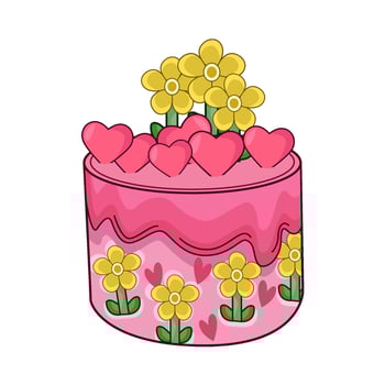illustration of birthday cake vector